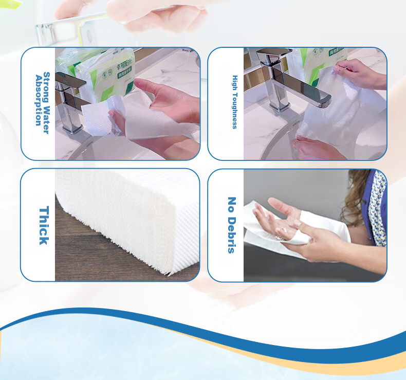 Sunelement Hand Towels, Pull-Out Style, Triple-Folded, Double-Layered, 200 Sheets*10 Packs, Absorbent Oil-Absorbing Wipes 6