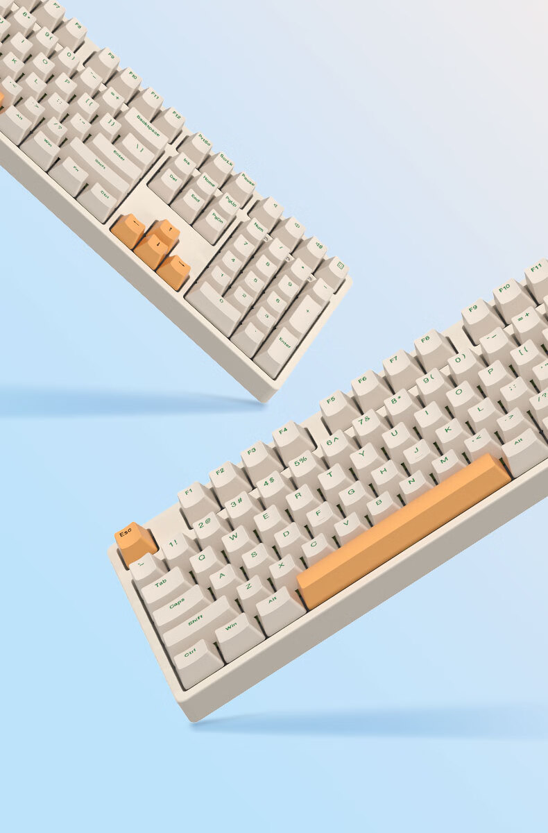 Ikbc Z108 Mechanical Keyboard, Wired Mechanical Keyboard with 108 Keys, Gaming Keyboard for Office Typing, Good Hand Feel Computer Keyboard Peripherals, Dark Blue And Berry Brown Switches, Wired 2
