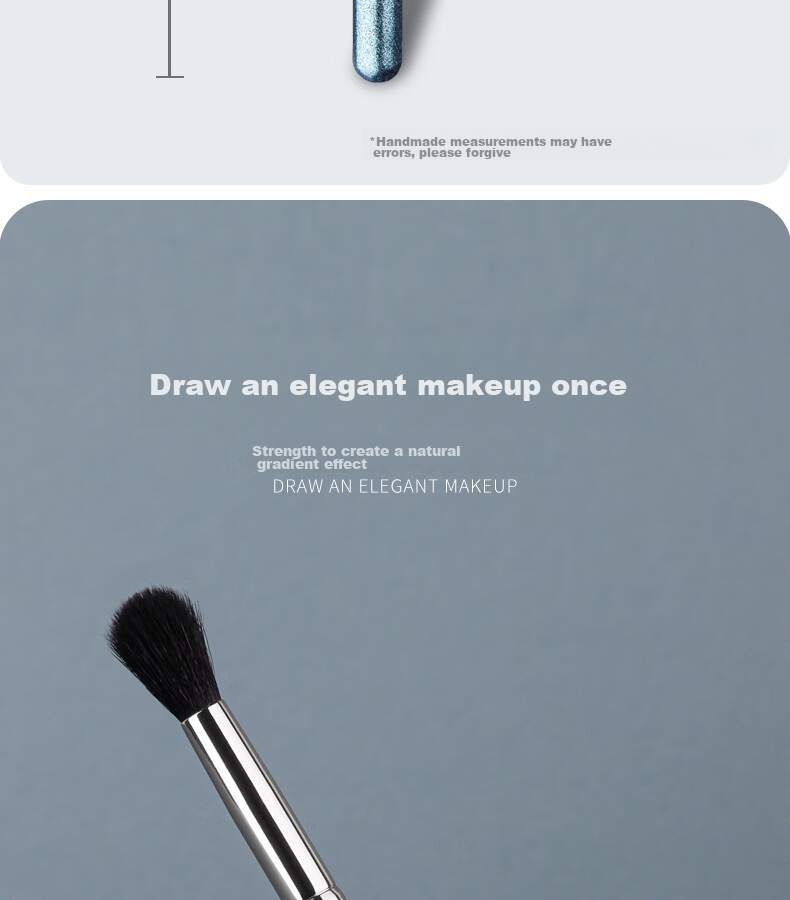 AOLANLA Pearl Blue Medium-Sized Eyeshadow Brush No. 239, Eye Base Blending And Coloring Brush, Animal Wool Single Makeup Brush 12