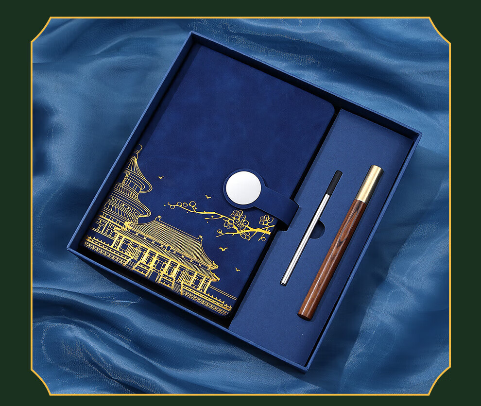 Longe Notebook Gift Box Set, Forbidden City Cultural And Creative Notebook Set, Chinese Style Souvenir Notebook, Stationery Small Gift, High-Quality Diary, Suitable for Teachers As Gifts, Customizable Logo Available 11