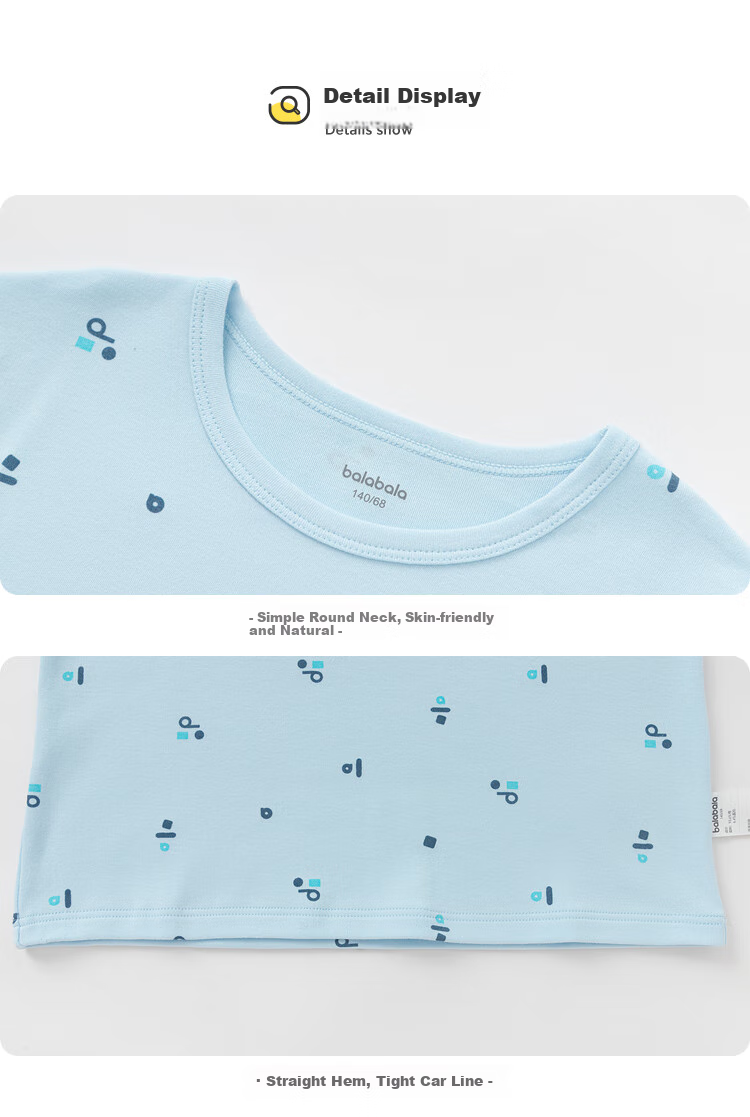 BALABALA Children's Autumn Underwear Set, Boys' Thermal Underwear, Autumn And Winter Baby Girls' Base Layer Pajamas, 208424169006 25