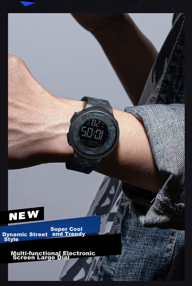 Disney National Day 2026 New Sports Digital Watch, Waterproof Watch, for Middle And High School Students' Exams, Children's Watch, Time-Telling 6