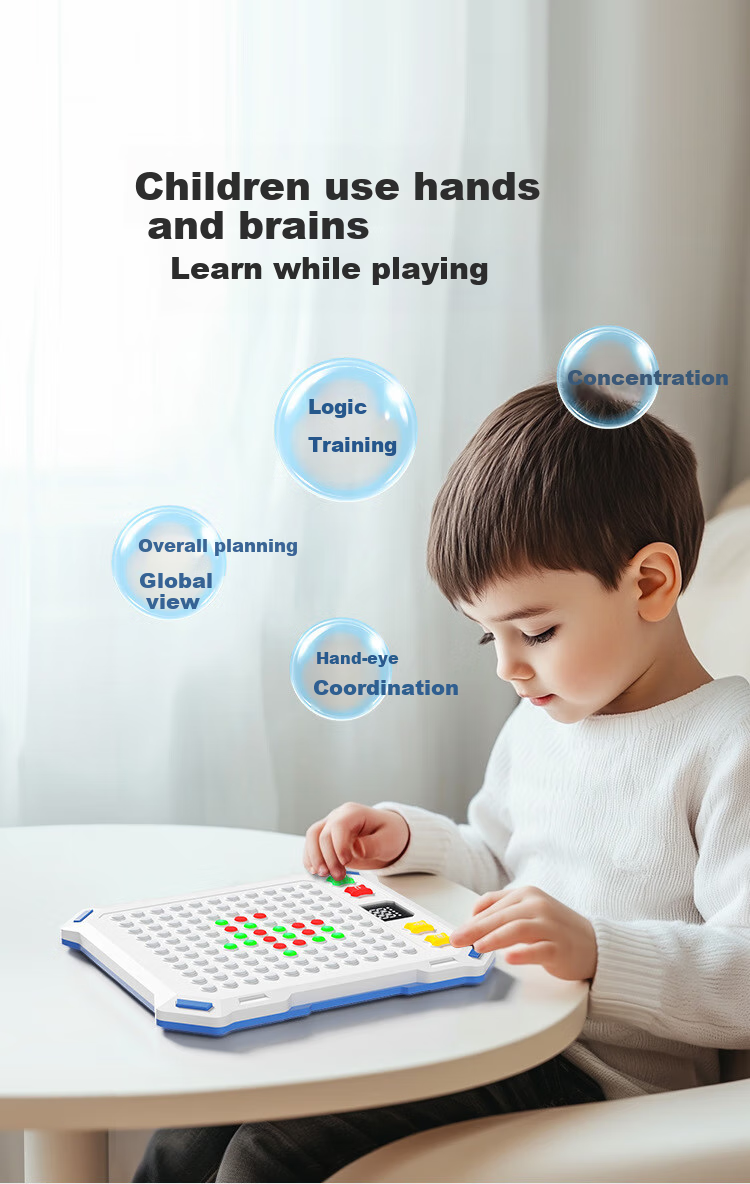 Muhe Intelligent Five-In And Go Board Game for Children, 14 Game Modes, AI Human Battle, Electronic Checkers Board MH057 3