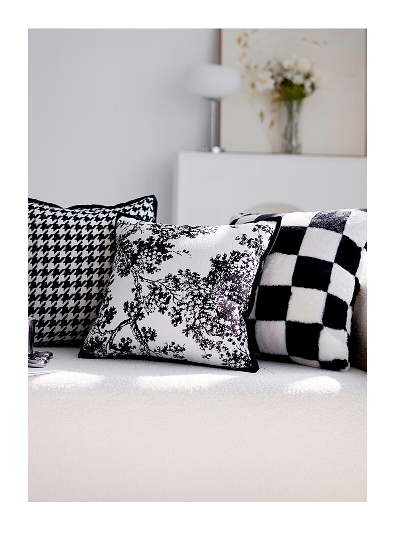 AVIVI Pillowcase, Sofa Cushion Cover, Bed Headboard Pillowcase, 45*45cm, Sketch Forest Desig 2