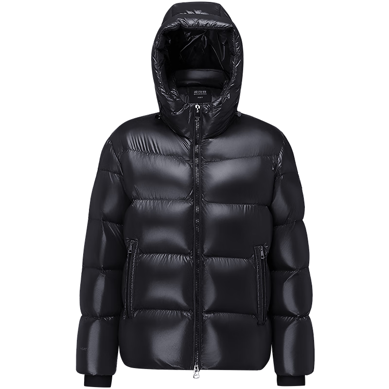 BOSIDENG Puff High-Fill 90% Goose Down Short Hooded Loose Warm Jacket for Men and Women Couples