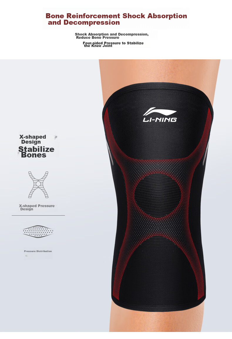 Li-Ning Knee Pads, Warm Sports Arthritis Protection, Professional Guard for Men And Women, Hiking, Running, Trekking, Meniscus, Basketball, Badminto 11