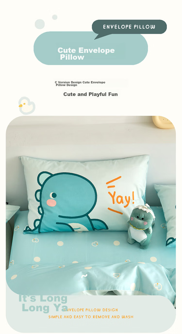 Dohia Cotton Bedding Set for Home, Three-Piece Student Dormitory Single Duvet Cover And Sheet Pure Cotton Set for 1.2m Bed 152*218cm 16