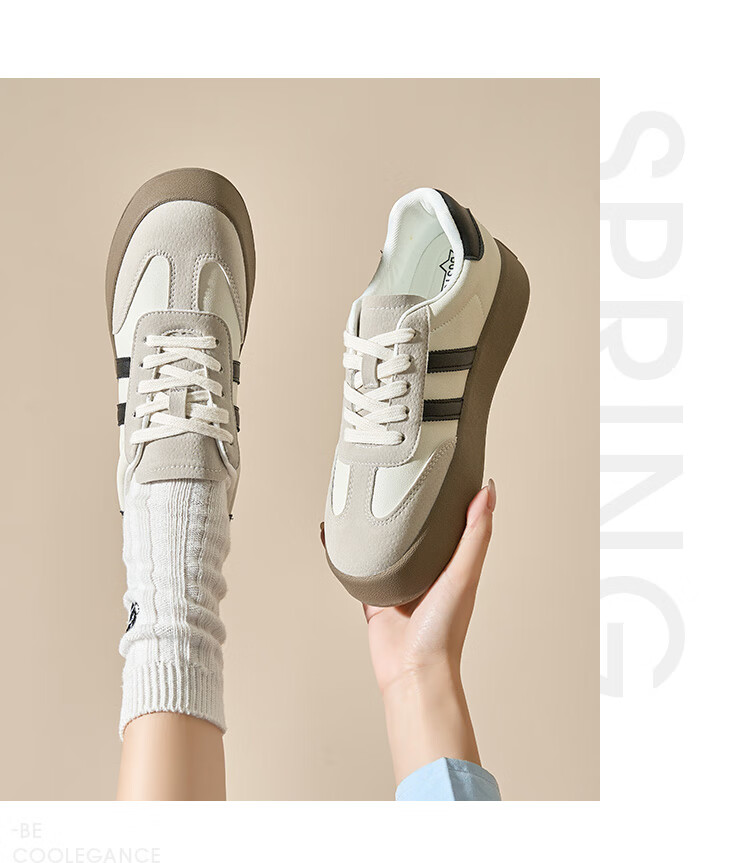 Dusto Women's Shoes, 2026 Spring New Style, Retro White Sneakers, Flat Casual Shoes, Women's Sports Skateboard Shoes 3