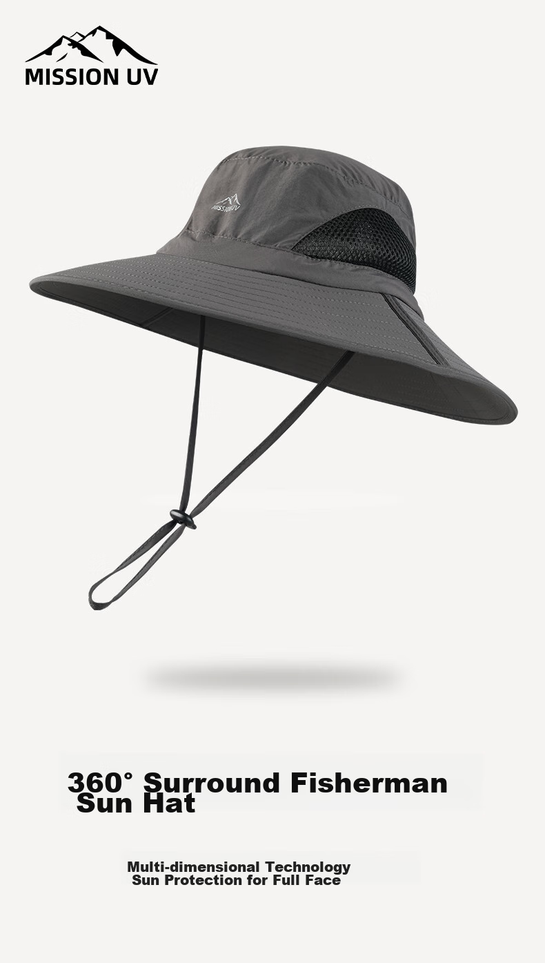 MISSION UV Sun Protection Hat for Men, Fishing Hat, Fisherman Hat, Hiking Cap, Summer Outdoor UV Protection Sun Hat, Cool Hat 1