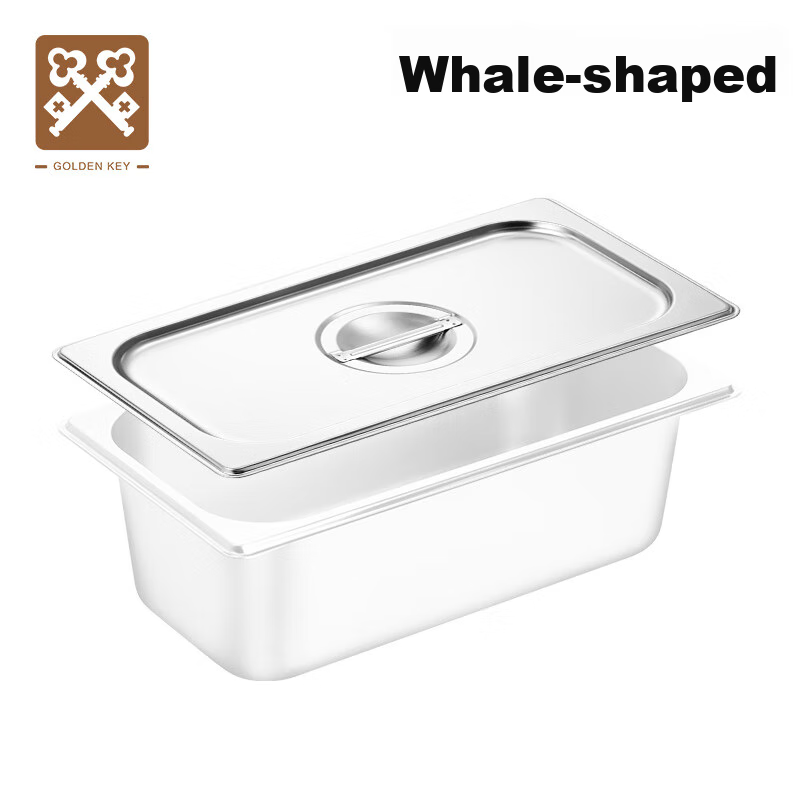Jinyaoshi Stainless Steel Portion Pan, 1/3 Thickened Pan Lid, GK-MFS13