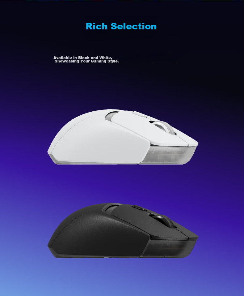 G G309 Wanderer Wireless Gaming Mouse, Esports Mouse for PUBG LOL FPS Games, Hybrid Micro-Adjustment, Dual-Mode Connection, White 7
