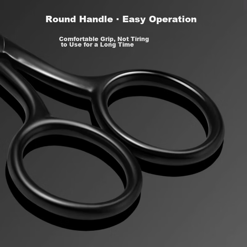 Xiaotianlai Nose Hair Trimmer Set, Men's Round Head Stainless Steel Nose Hair Removal Tool, Manual Small Scissors for Cleaning Nasal Cavity