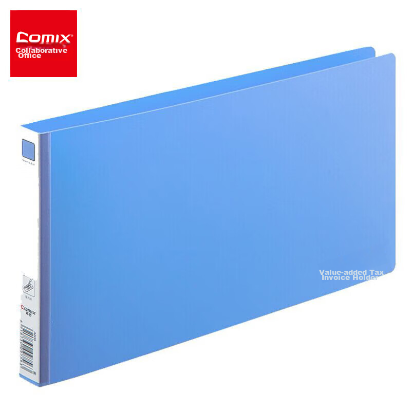 COMIX Value-Added Tax Invoice Storage Folder, Financial Document Organizer Clip, Metal File Holder Document Folder A608 Blue
