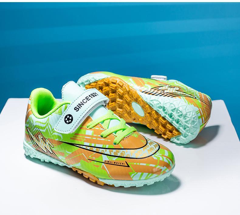 Shuangxing Children's Soccer Shoes, Youth Non-Slip Wear-Resistant Training Shoes for Boys And Girls, TF Turf Cleats, Lightweight All-Season Style for Artificial Turf 21