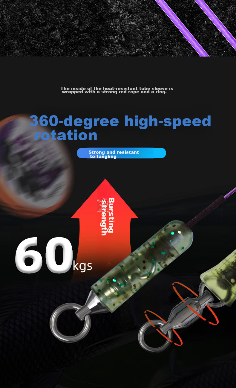 SIMAGO Ximan Duo Finished Line Set for Grass Carp, Sturgeon And Big Fish, Reinforced Fishing Line, Main Line Set, 7.2 Meters, Size 8 4