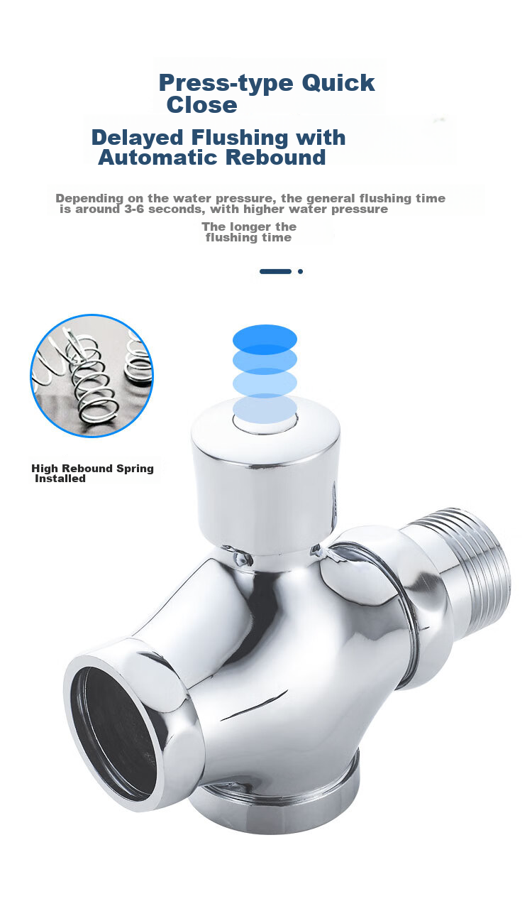 MEJUE Push-Type Switch Flush Valve, Toilet Cistern, Squat Toilet Flush Valve, Squat Toilet Flush Valve Z-017232 5