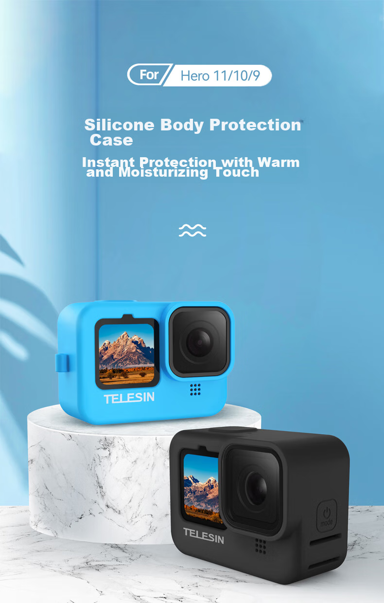 TELESIN Compatible Protective Case for GoPro 13 12, Silicone Case for GoPro 11, Compatible with Hero 10 9 Lens Protector And Body Case, Scratch-Resistant And Wear-Resistant 1