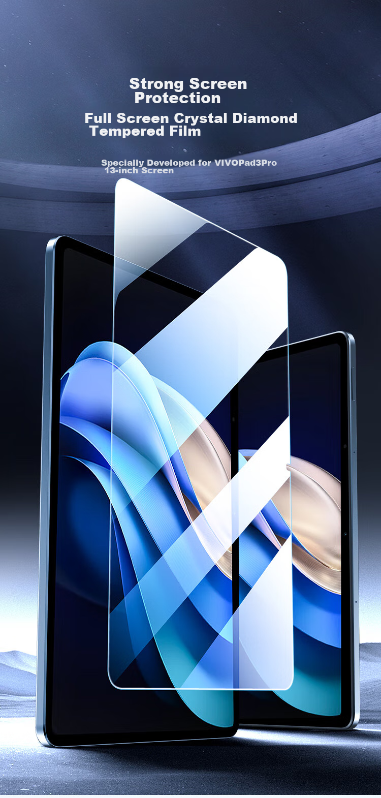 BIAZE High-Definition Tempered Glass Screen Protector for 2025 IQOO/vivo Pad 5E, VIVO/IQOO Tablet 12.1-Inch Protective Film, Scratch-Resistant And Anti-Scratch, PM278-High Definitio 1
