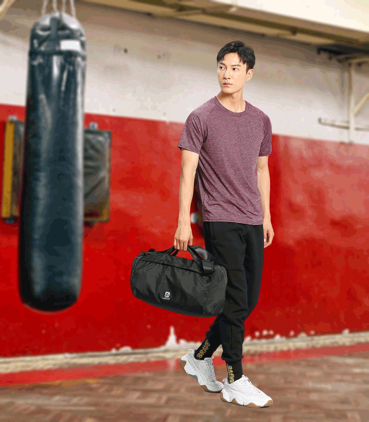 JD Jingzao Large Capacity Yoga Fitness Travel Bag Multifunctional Sports Storage Bag Black (Convertible Backpack, Crossbody, Handheld) 20