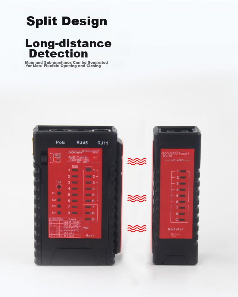 Jingmingshu NF-468S Network Cable Tester, Multifunctional Line Tester for Computer Network RJ45 Connectors, Telephone Lines, Engineering, Home Smart Testing And Troubleshooting Device 7