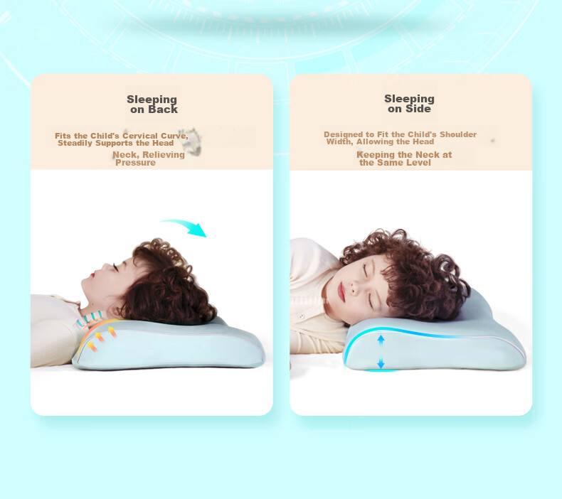 P.Health Children's Pillow for Ages 6-12, Memory Foam Neck Support Pillow, All-Season Use, Suitable for Elementary School Students And Teenagers, Growth Pillow Gift Box Set 11