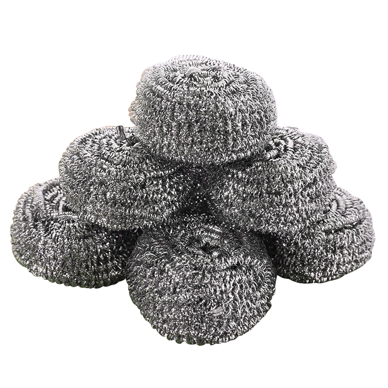 Jiecheng Stainless Steel Large Wire Scrubbers, 20 Grams Each, 20 Pieces Per Pack, Kitchen Degreasing And Cleaning Balls for Dishwashing And Pot Cleaning