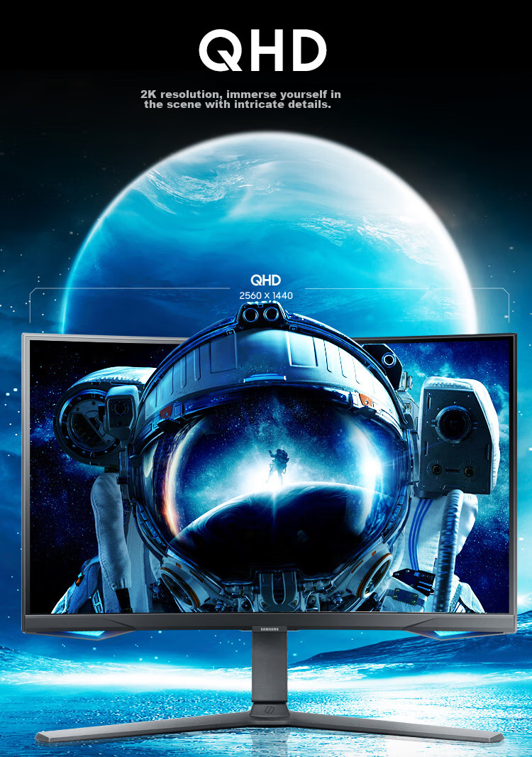 SAMSUNG 27-Inch G70F, 4K, 180Hz, Fast IPS, Dual-Mode 360Hz, Ultra-Thin, HDR, Low Blue Light, Xuanlong Knight, Gaming Monitor, LS27FG706ECXXF 7