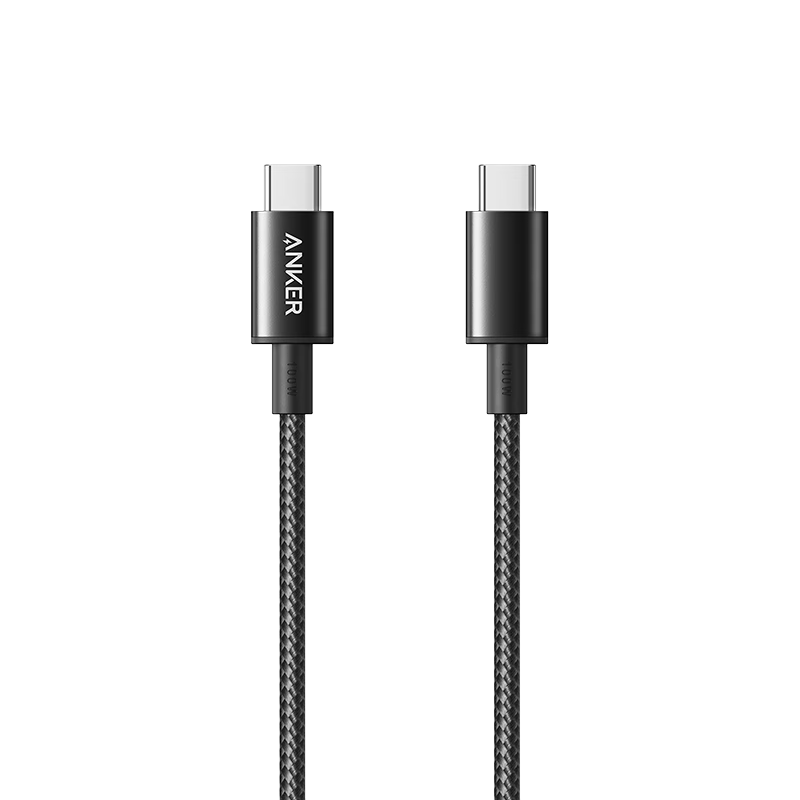 ANKE Ice Point Apple Charging Cable, Dual-Head Type-C, Compatible with IPhone 17 Pro Max/16/15/Mac, IPad, Huawei, Xiaomi, Fast Charging 100W Data Cable, 1m Black