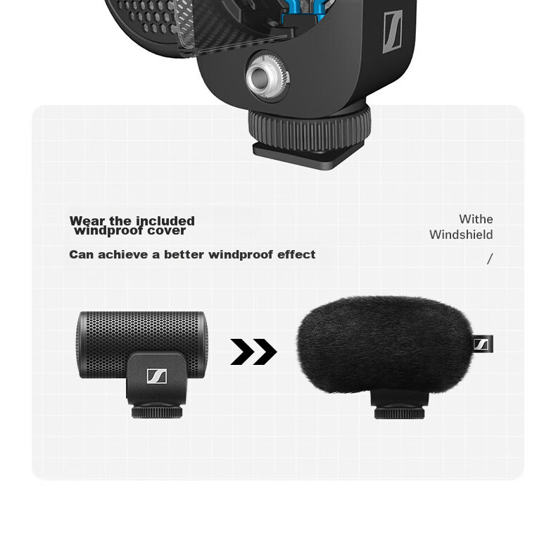 Sennheiser MKE200 Camera Microphone, DSLR Vlog Smartphone Professional Directional Microphone, Official Standard Configuration Suitable for Indoor Sound Recording And Live Streaming 6
