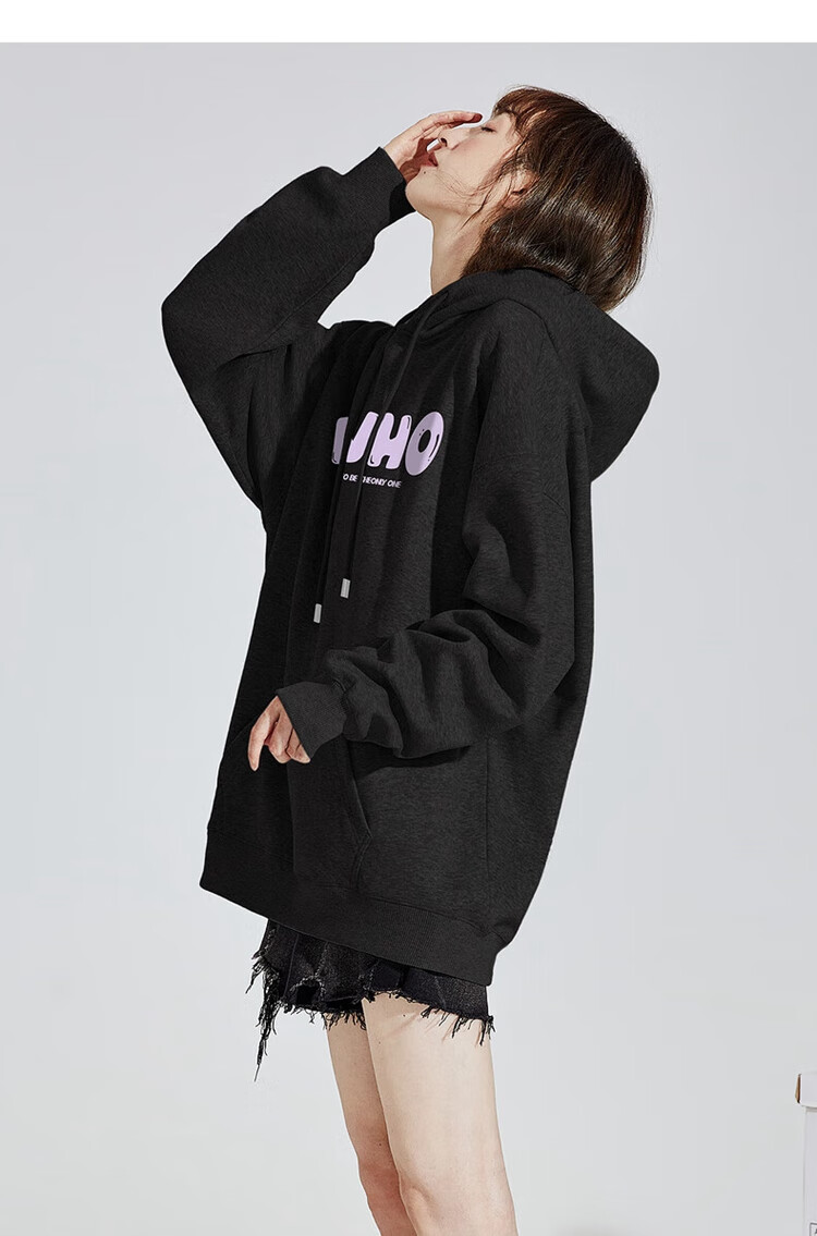 TonLion Autumn And Winter Women's Knitted Hoodie with Front Text, Versatile, Youthful, Fashionable Korean-Style Trendy Hooded Sweatshirt for Wome 7