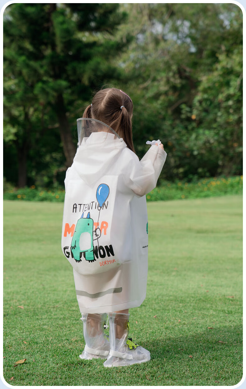 MARIE CLAIRE Children's Raincoat, One-Piece Cape-Style Poncho, Single-Person, for Girls And Boys, Students, Kindergarten Children, Toddlers, Back to School 17