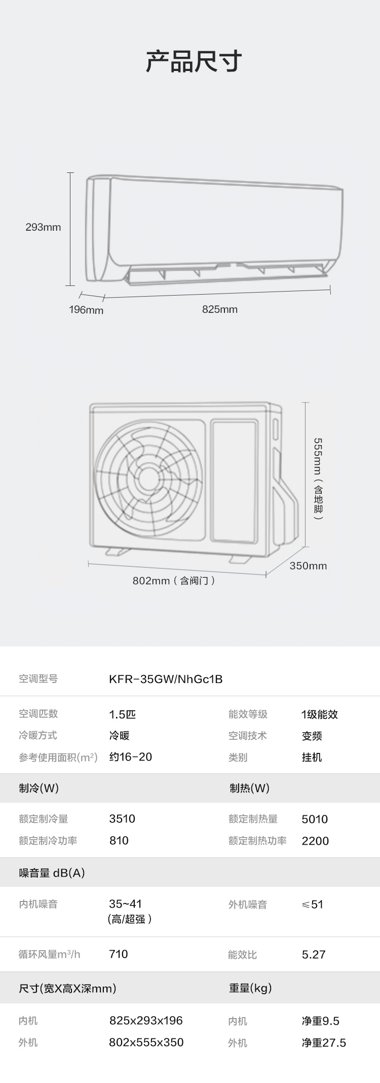 格力 云佳 正1.5匹壁挂式空调 新一级能效 图10