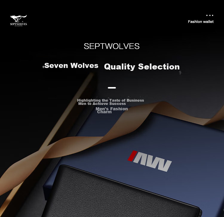 SEPTWOLVES Men's Short Genuine Leather Wallet Card Holder, Practical Anniversary Birthday Gift for Dad Or Husband 1