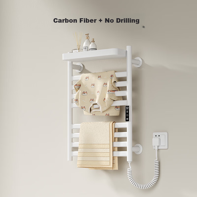 AVONFLOW Electric Towel Rack, Xiao Ai SE Series, Carbon Fiber Heating, Touchscreen Digital Display with Timer And Temperature Control, GD32