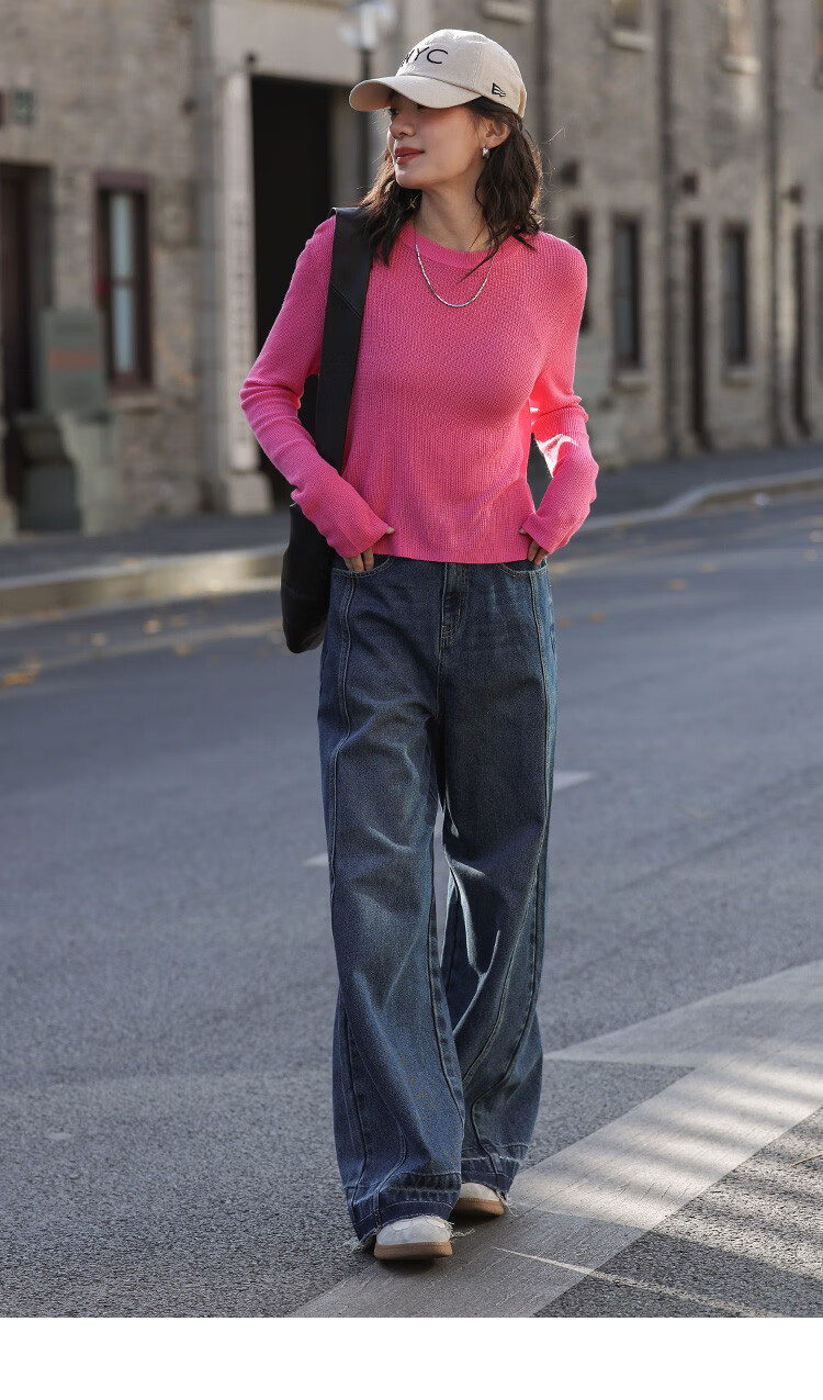 Dme [Sweet Oxygen Sweater] Spring And Autumn Youthful Fashionable Hollow Design Pink Airy Stylish Knit Sweater for Wome 12