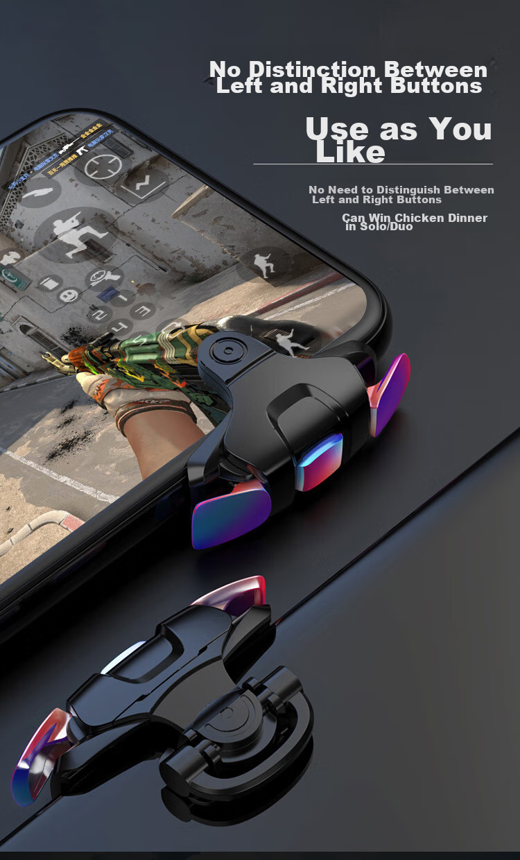 Stiger [Over 400,000 Sold] PUBG Mobile Gaming Peripheral, Delta Handheld Controller, Valorant Shoulder Keyboard, Auto Four-Finger Assist Button, Mouse-Like Grip, Compatible with Peace Elite 14