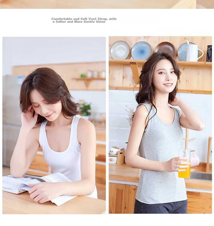 LangSha Women's Tank Top, Elastic Sleeveless Sports Undershirt Camisole, Gray, 1 Piece, One Size Fits All 14