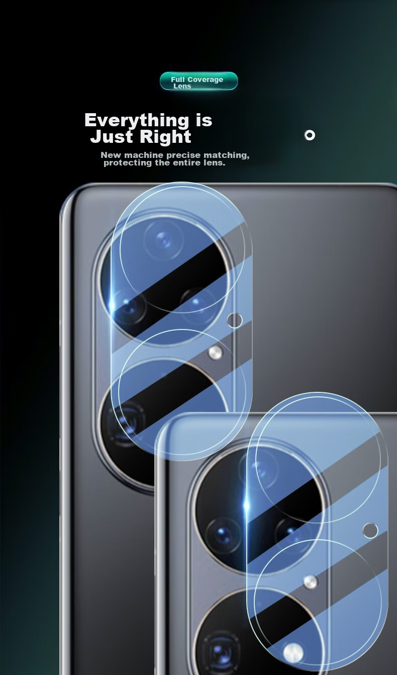 DIVI [2-Pack] Lens Protector for Huawei P50 Pro, Full Coverage High-Definition Glass Anti-Scratch Wear-Resistant Protective Film for Huawei Smartphone Camera 2