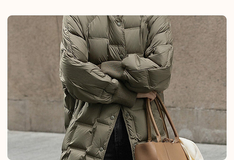 Dme [Puff Lover] 25 Winter Cloud 90% Duck Down Matte Horizontal Knitted Slimming Bread Women's Down Jacket 2
