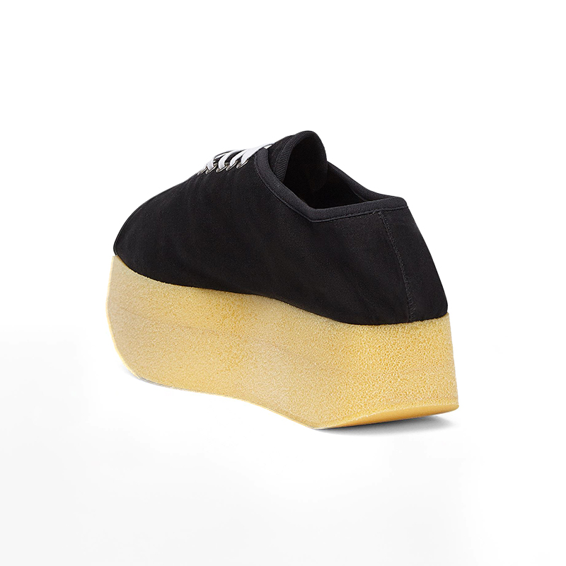 【marni女士系带厚底鞋】marni 奢侈品女士低帮厚底松糕鞋米白色系带