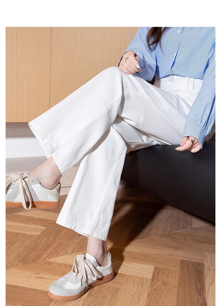 TonLion 2026 Spring And Summer Women's Versatile Basic Nine-Point Denim Jeans, Slimming Straight-Leg Pants 9