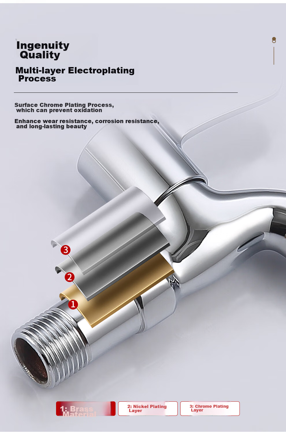 CVBAB All-Copper Extended Mop Sink Faucet, Thickened Quick-Open Spout Mop Sink Faucet, Mop Sink Faucet CV3511 6