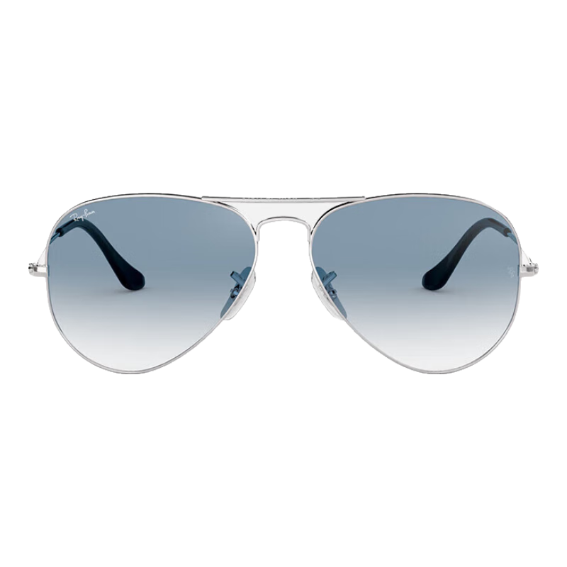 RayBan Men's And Women's Aviator Series Sunglasses, Retro Gradient Color, Fashionable High-End Look, 0RB3025, Gift