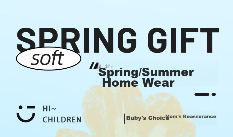 LangSha Children's Summer Pajamas, Thin Three-Quarter Sleeve Sleepwear, Air Conditioning Clothes for Boys And Girls, Home Wear Set for Older Childre 1