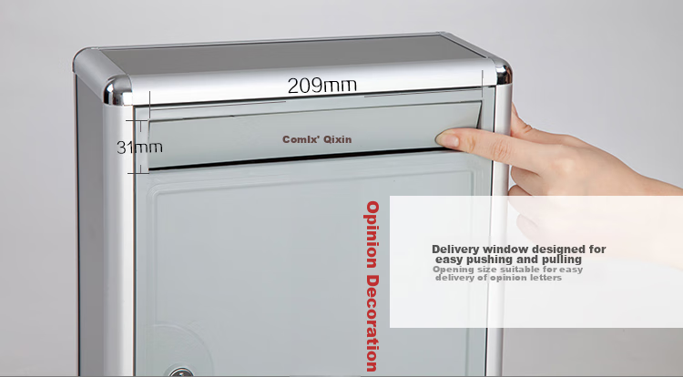 COMIX General Opinion Box, Office Supplies, Aluminum Alloy Edge Banding, Wall-Mounted Tool, B2172 4