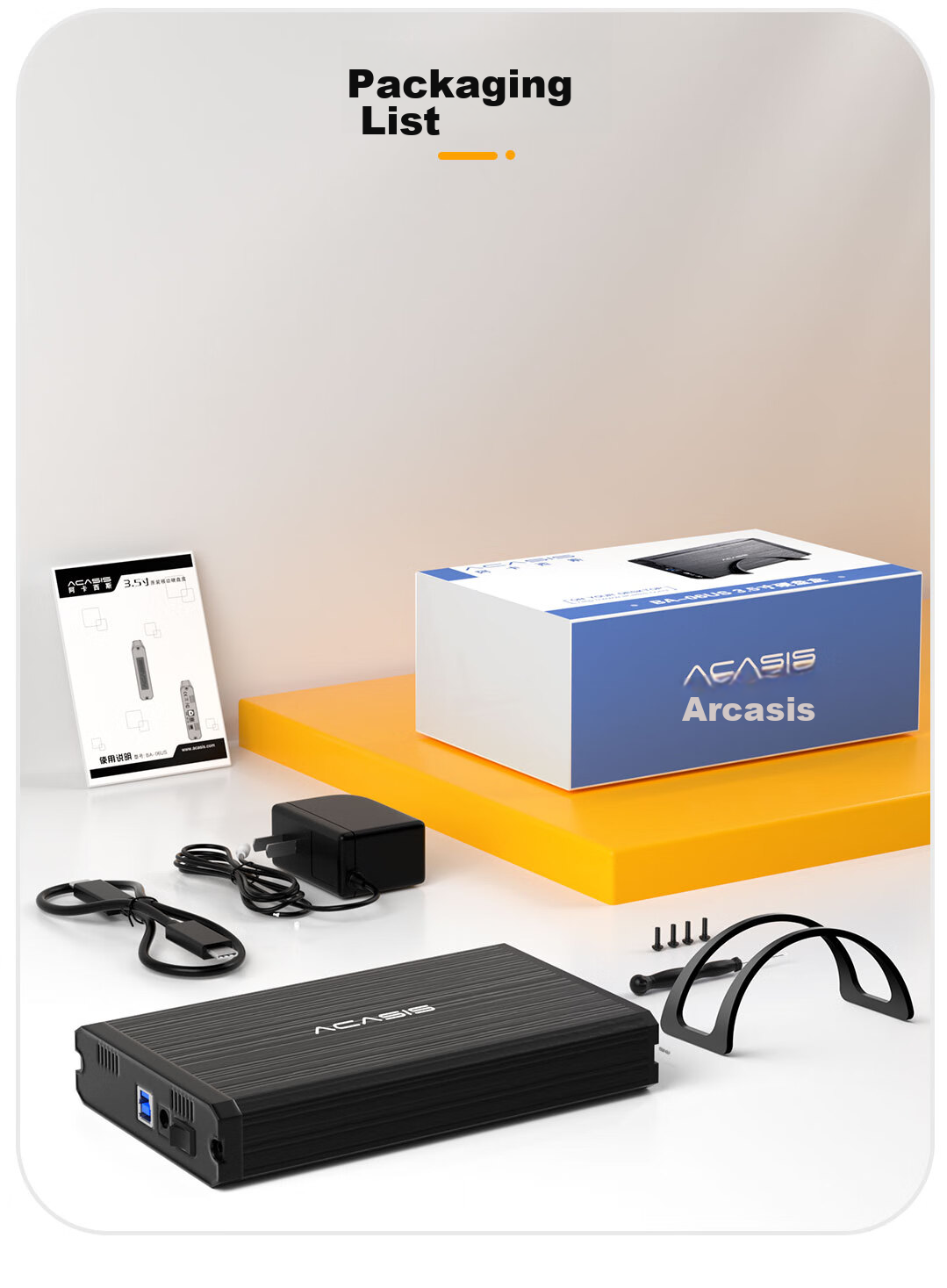 Acasis 4-Bay Hybrid Disk Array Enclosure RAID Cabinet Hard Drive Box (2HDD+2 M.2) 40Gbps Transmission for Mac Mini/NAS Expansion Storage H004 16
