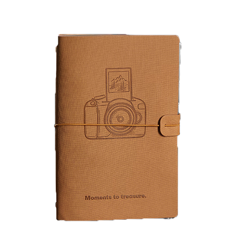 Jiaranheng Instant Photo Album Scrapbook Commemorative Family Photo Book Mixed Set Children's Growth Record Baby DIY Album Custom Couple Travel Journal - Amber Brown