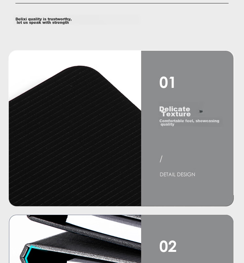 Deli A4 Landscape Folding Clipboard Meeting Folder File Organizer Student Poetry Recitation Contract Clipboard Exam Paper Storage Folder Menu Holder Office Supplies Fashionable 5011 Black 11