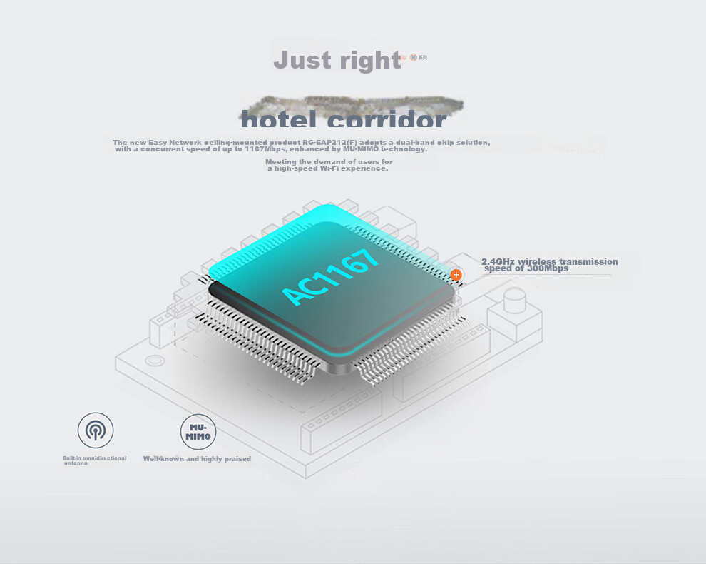 Ruijie WiFi7 2.5G Wireless Ceiling AP RG-RAP2271(MG), Gigabit Dual-Band 5100M, 160MHz Bandwidth, High-Speed Wall-Penetrating Enterprise-Grade Wireless Access Point 5
