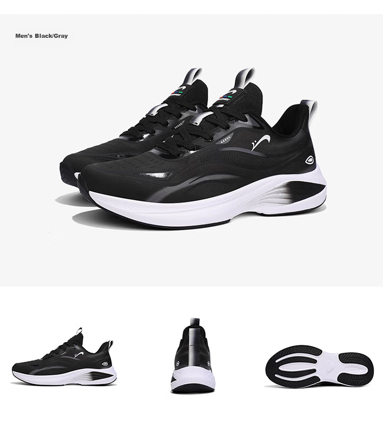 Guirenniao Men's Sports Shoes, Wear-Resistant Breathable Casual Shoes, Mesh Ultra-Light Running Shoes, Black/blue, Size 41 (Recommend Ordering One Size Smaller) 14